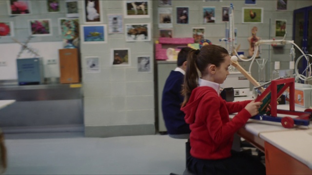 Video Reference: Building, Art, Engineering, Event, Science, Visual arts, Child, Job, Room, Machine