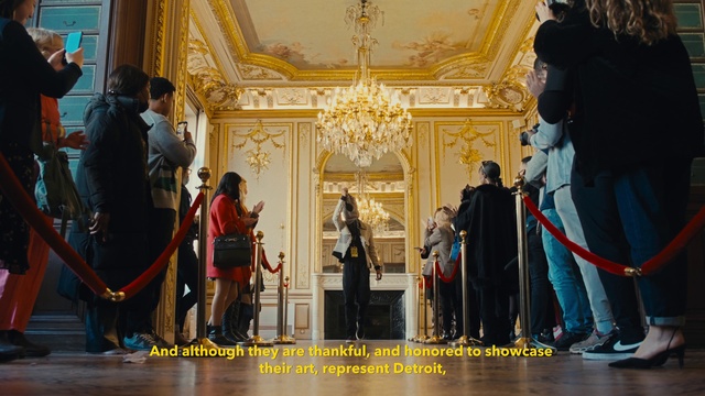 Video Reference: Photograph, Architecture, Luggage and bags, Art, Fashion design, Bag, Leisure, Event, Electric blue, Formal wear