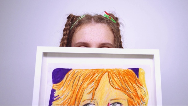 Video Reference: Eyelash, Sleeve, Paint, Rectangle, Art, Comfort, Painting, Wood, Linens, Peach