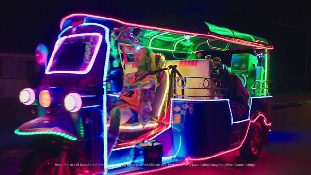 Video Reference: Motor vehicle, Light, Automotive design, Automotive lighting, Purple, Automotive exterior, Entertainment, Wheel, Art, Vehicle