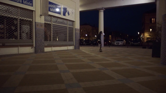 Video Reference: Lighting, Flooring, Floor, Road surface, Automotive lighting, Gas, Road, City, Automotive design, Building