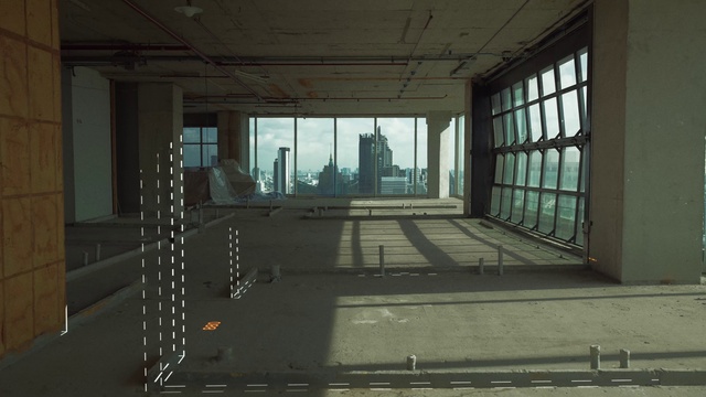 Video Reference: Building, Floor, Window, House, Flooring, Sky, Fixture, Gas, City, Symmetry