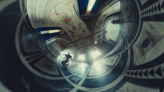 Video Reference: Eye, Light, Art, Automotive lighting, Circle, Automotive wheel system, Personal protective equipment, Electric blue, Space, Stairs