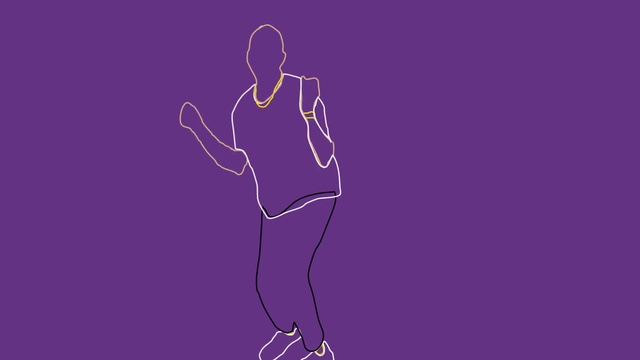 Video Reference: Sleeve, Purple, Gesture, Violet, Sportswear, Art, Font, Magenta, Electric blue, Elbow