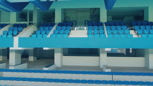 Video Reference: Azure, Blue, Rectangle, Line, Lego, Urban design, Landmark, Electric blue, Room, Construction set toy