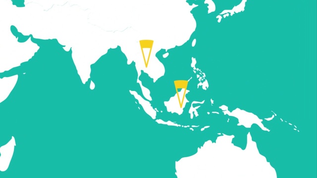 Video Reference: Ecoregion, World, Azure, Map, Font, Aqua, Graphics, Electric blue, Logo, Slope