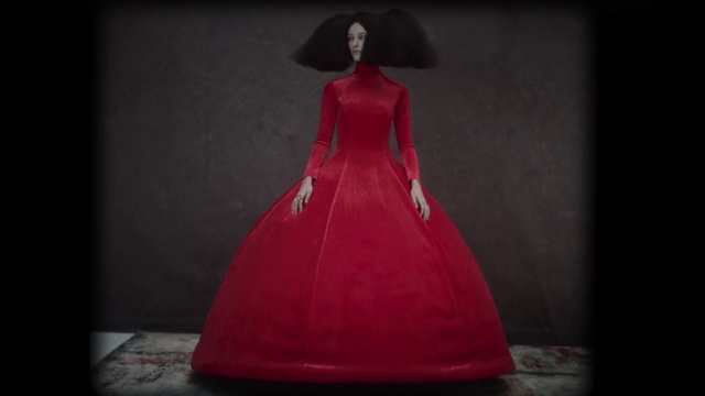 Video Reference: Outerwear, Purple, Sleeve, Automotive design, Fashion design, Art, Gown, Tints and shades, Magenta, Formal wear