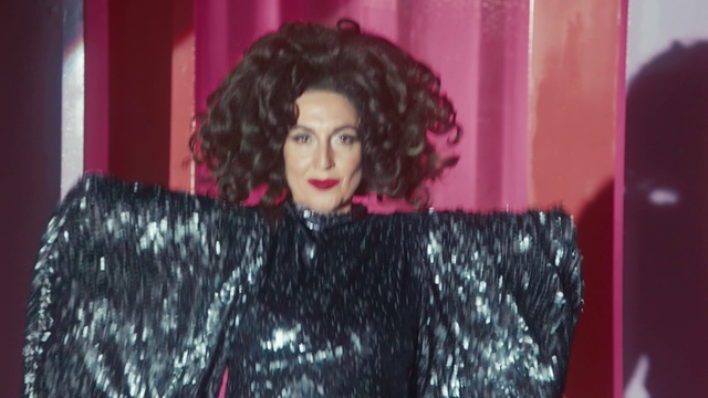 Video Reference: Lip, Eyebrow, Purple, Jheri curl, Lipstick, Eyelash, Textile, Smile, Ringlet, Violet