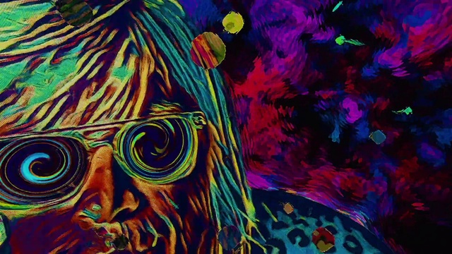 Video Reference: Textile, Paint, Organism, Sleeve, Art, Painting, Pattern, Electric blue, Magenta, Symmetry