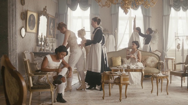 Video Reference: Furniture, Window, Fashion, Textile, Curtain, Table, Interior design, Chair, Fashion design, Event