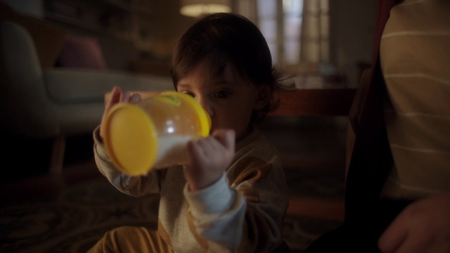 Video Reference: Drinkware, Drink, Drinking, Baby bottle, Fun, Soft drink, Lemon juice, Toddler, Happy, Child