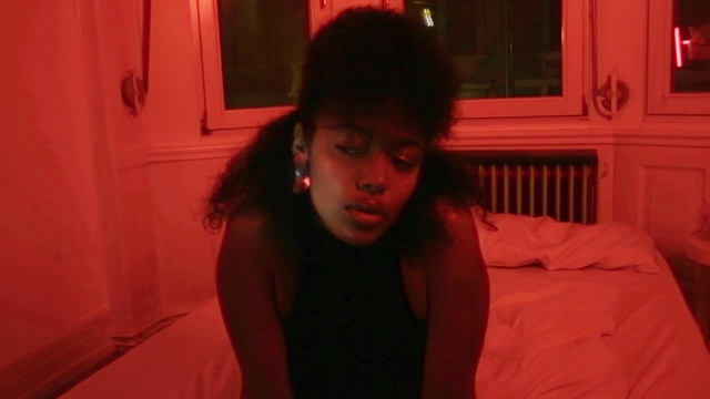 Video Reference: Nose, Lip, Shoulder, Eyebrow, Mouth, Human, Flash photography, Eyelash, Window, Red