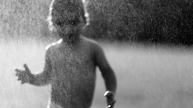 Video Reference: Water, Hand, Arm, People in nature, Human body, Flash photography, Standing, Gesture, Style, Black-and-white