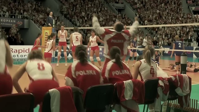 Video Reference: Field house, Sports uniform, Fan, Chair, Crowd, Net sports, T-shirt, Sportswear, Player, Sports