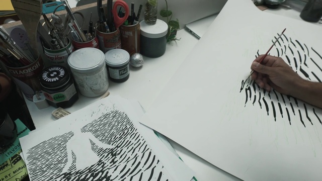 Video Reference: White, Green, Plant, Houseplant, Flowerpot, Font, Material property, Art, Automotive design, Paint