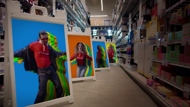 Video Reference: Fashion, Interior design, Art, Wall, Building, Artist, Event, T-shirt, Visual arts, Painting