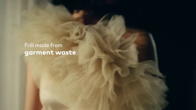 Video Reference: Dress, Natural material, Feather, Bridal accessory, Fashion design, Fur, Event, Fashion accessory, Peach, Embellishment