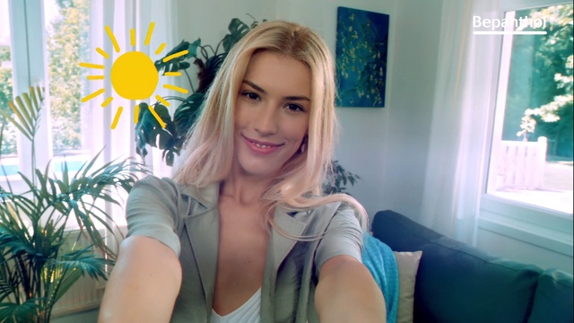 Video Reference: Clothing, Plant, Smile, Eyelash, Green, Azure, Blue, Textile, Flash photography, Happy