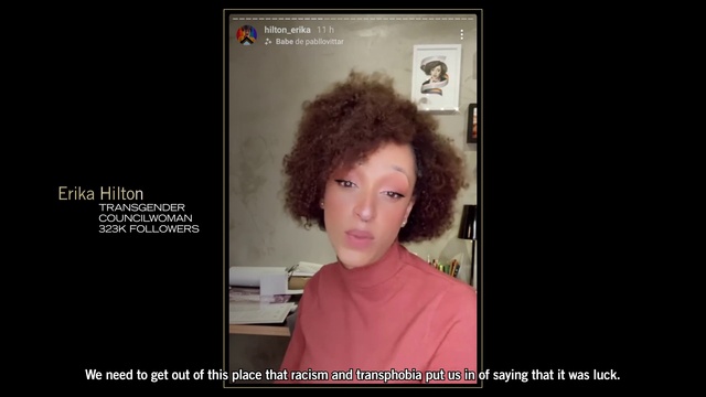 Video Reference: Forehead, Chin, Eyebrow, Facial expression, Eyelash, Font, Jheri curl, Afro, Flash photography, Fashion design
