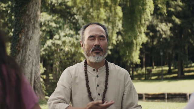 Video Reference: Plant, Beard, Tree, Clergy, Facial hair, Guru, Event, Religious item, Jewellery, Moustache