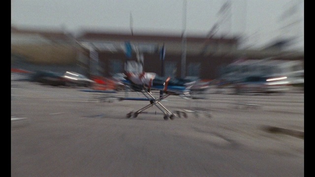 Video Reference: Vehicle, Sky, Aircraft, Asphalt, Road surface, Aerospace manufacturer, Air travel, Monoplane, Flap, Road
