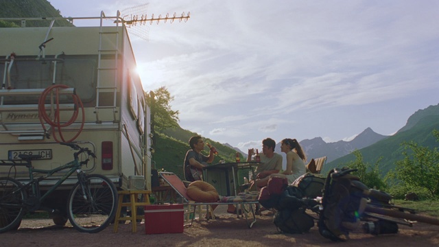Video Reference: Sky, Bicycle, Cloud, Wheel, Tire, Chair, Leisure, Musical instrument, Landscape, Rural area