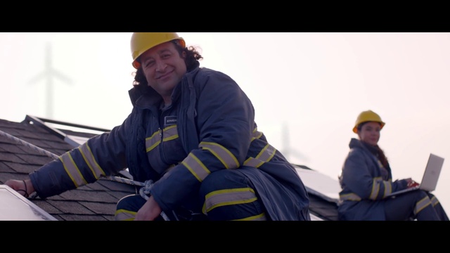 Video Reference: Outerwear, Smile, Helmet, Workwear, Hard hat, Sleeve, Cap, Travel, Jacket, Headgear