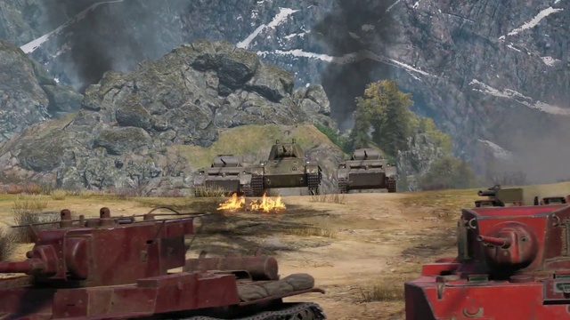 Video Reference: Vehicle, Wheel, Mountain, Ecoregion, Mode of transport, Biome, Motor vehicle, Combat vehicle, Landscape, Truck