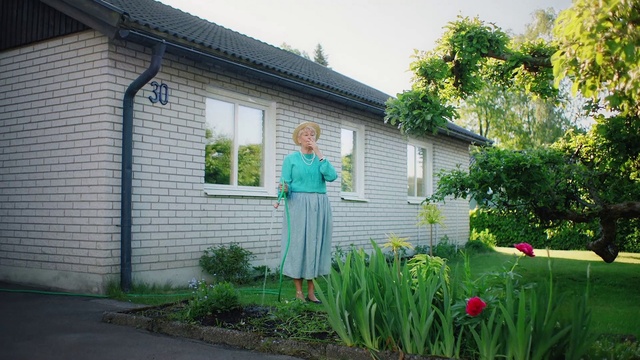 Video Reference: Plant, Building, Flower, Sky, Window, House, People in nature, Tree, Grass, Land lot