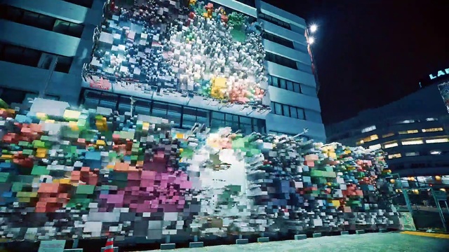 Video Reference: Building, Lighting, Architecture, Urban design, Line, Tower block, Landmark, Metropolis, Facade, City