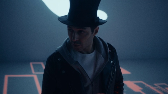 Video Reference: Hat, Light, Sun hat, Flash photography, Headgear, Cool, Facial hair, Electric blue, Costume hat, Fun