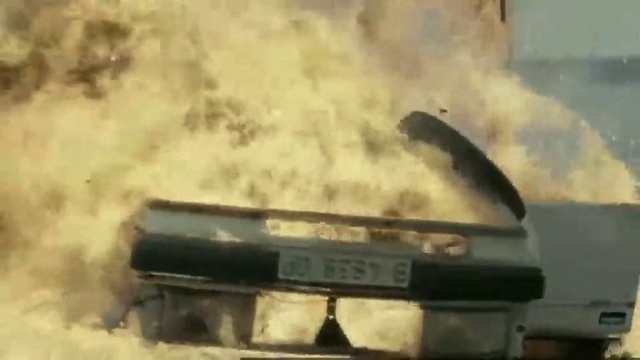 Video Reference: Motor vehicle, Automotive mirror, Gas, Vehicle, Automotive lighting, Automotive exterior, Bumper, Pollution, Event, Smoke