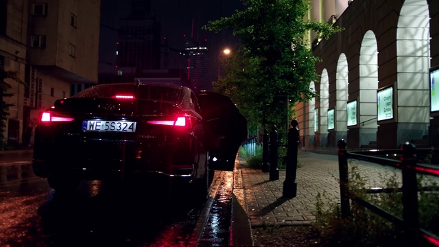 Video Reference: Automotive tail & brake light, Automotive lighting, Car, Light, Vehicle, Tire, Road surface, Vehicle registration plate, Plant, Electricity