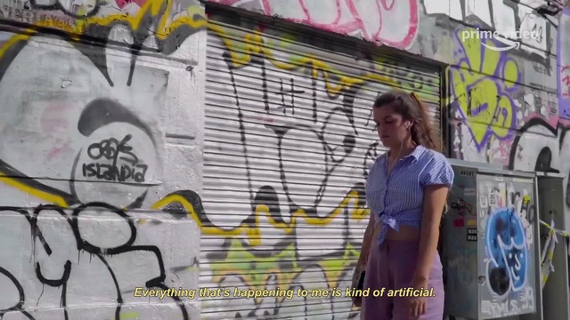 Video Reference: Infrastructure, Graffiti, Yellow, Font, Line, Wall, Art, Facade, Street fashion, Mural