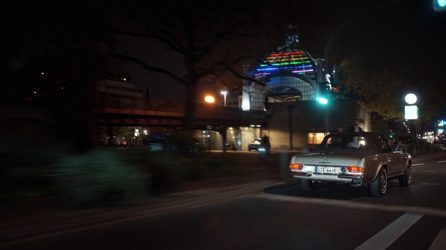 Video Reference: Land vehicle, Tire, Wheel, Car, Automotive lighting, Vehicle, Automotive tail & brake light, Vehicle registration plate, Road surface, Headlamp