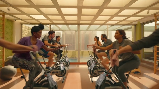 Video Reference: Exercise machine, Stationary bicycle, Treadmill, Shorts, Indoor cycling, Leisure, Recreation, Event, Engineering, Flooring