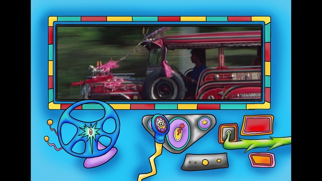 Video Reference: Motor vehicle, Wheel, Art, Automotive design, Rectangle, Red, Magenta, Font, Technology, Recreation