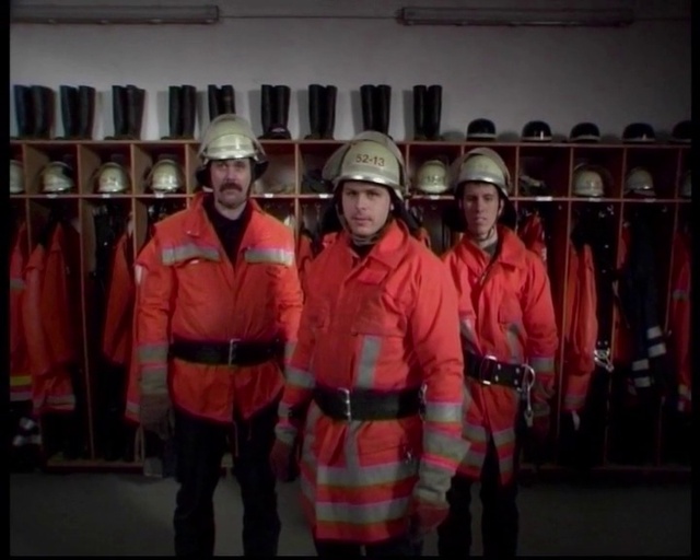 Video Reference: Workwear, Helmet, Hard hat, Sleeve, Tartan, High-visibility clothing, Gas, Personal protective equipment, Event, Crew