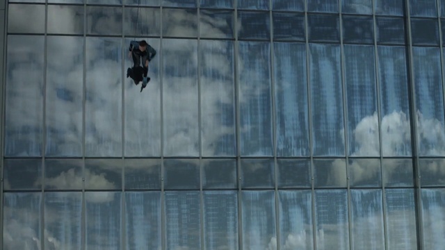 Video Reference: Azure, Building, Grey, Wood, Wall, Facade, Tints and shades, Composite material, City, Glass