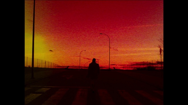 Video Reference: Sky, Street light, Afterglow, Orange, Dusk, Rectangle, Sunrise, Sunset, Red sky at morning, Horizon