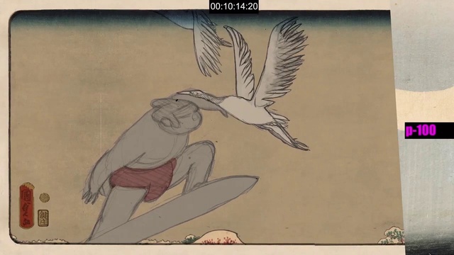 Video Reference: Bird, Gesture, Cartoon, Art, Wing, Rectangle, Painting, Drawing, Illustration, Paper