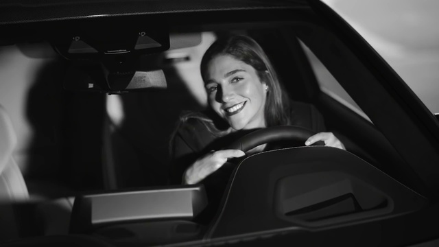Video Reference: Smile, Vehicle, Car, Motor vehicle, Automotive design, Flash photography, Steering wheel, Automotive exterior, Vehicle door, Automotive mirror