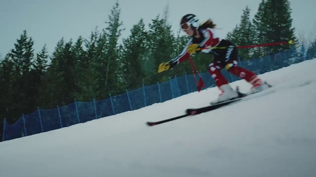 Video Reference: Footwear, Helmet, Sports equipment, Snow, Sky, Ski, Tree, Slope, Ski Equipment, Headgear