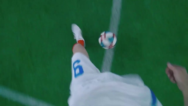 Video Reference: Sports equipment, Human body, Gesture, Player, Water, Grass, Ball, Recreation, Foot, Flooring