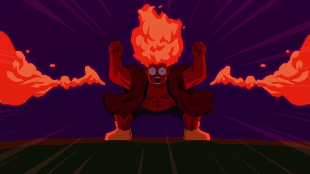 Video Reference: Cartoon, Orange, Gesture, Font, Red, Art, Symmetry, Fictional character, Illustration, Graphics