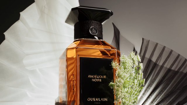 Video Reference: perfume, fragrance, bottle, luxury, cosmetic, product shot, amber, floral, elegant, packaging, still life, close-up