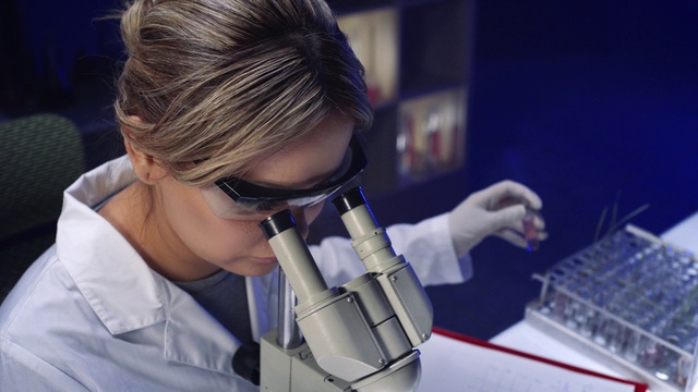 Video Reference: Vision care, Eyelash, Safety glove, Scientist, Researcher, Research, Laboratory, White coat, Medical glove, Health care