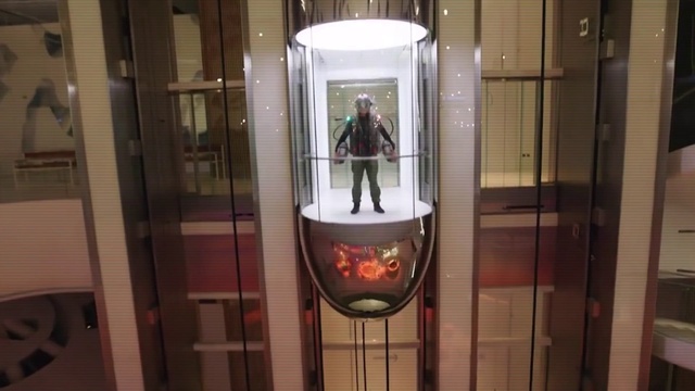 Video Reference: Fixture, Sleeve, Display case, Glass, Metal, Building, Wood, Reflection, Transparent material, Symmetry