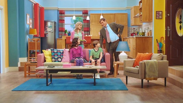 Video Reference: Furniture, Couch, Table, Blue, Bookcase, Shelf, Living room, Wood, Floor, Comfort