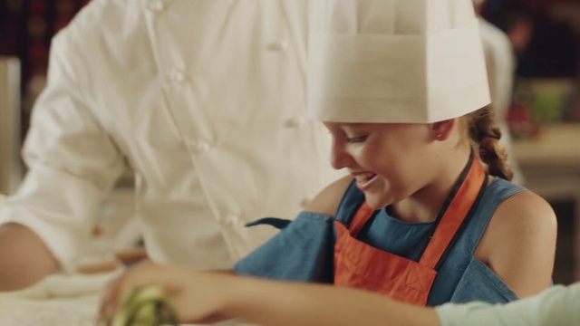 Video Reference: Smile, Chefs uniform, Chef, Headgear, Cooking, Recipe, Helmet, Happy, Service, Personal protective equipment